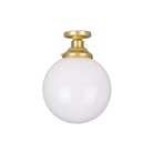 Mullan Lighting Lighting 9.8" / Satin Brass Yerevan Opal Globe Flush Ceiling Light
