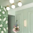 Mullan Lighting Lighting Yerevan Opal Globe Flush Ceiling Light