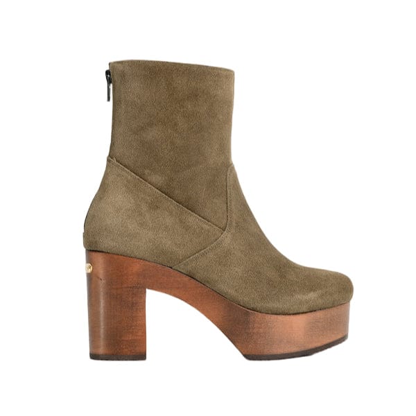 YouYou Shoes Kaki / UK 37 | US 6 Yerk Velvet Ankle-Boot Clogs, Various Colors