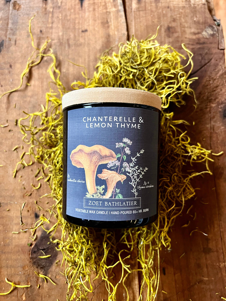 Zoet Bathlatier Zoet Bathlatier - Chanterelle & Lemon Thyme Candle / Mushroom Candle
