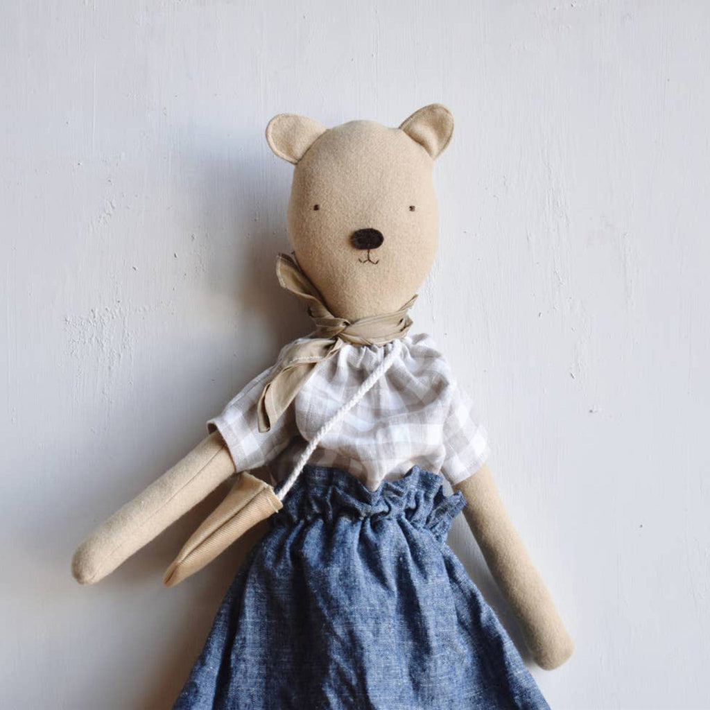 Woolgrass Farm Child Gingham Top Agatha the Bear Doll