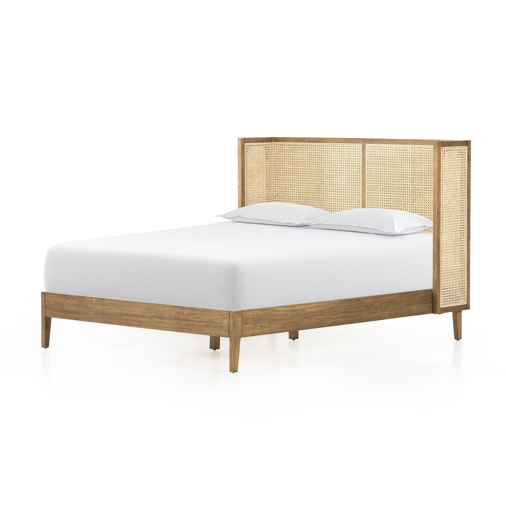 Asher + Rye Queen / Brushed Ebony Antonia Cane Bed