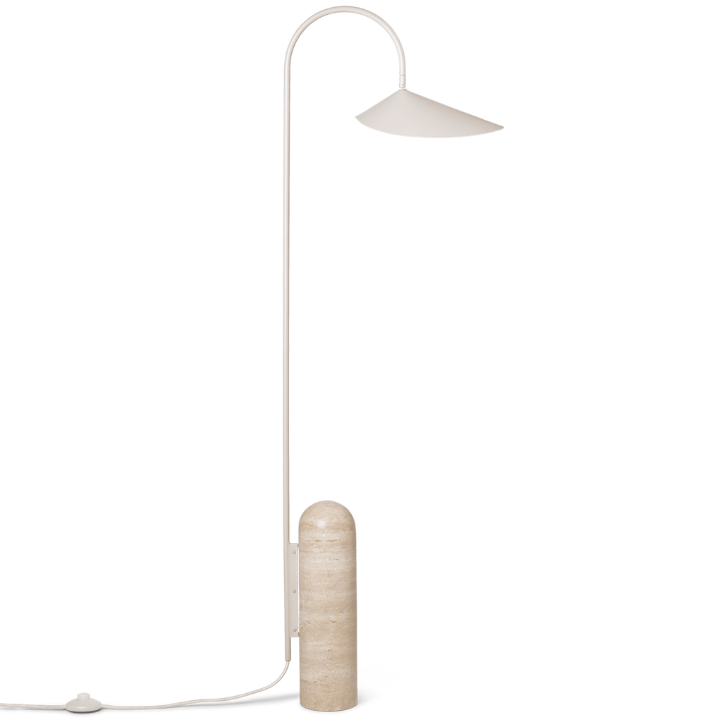 Ferm Living Lighting Cashmere Travertine Arum Floor Lamp