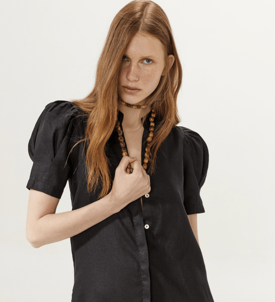 Lanhtropy Athina Linen Shirt - Black