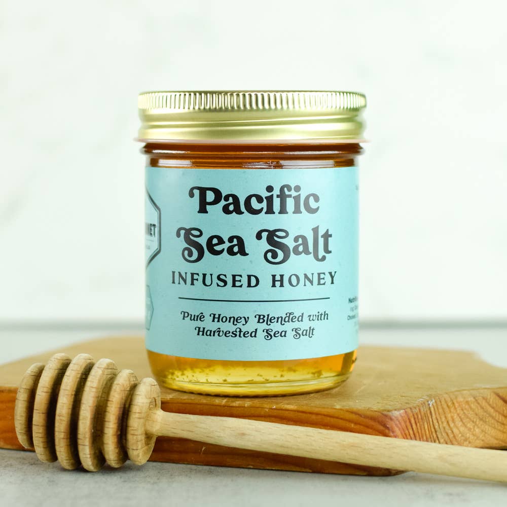 RogersMade Bee in Your Bonnet Pacific Sea Salt Infused Honey