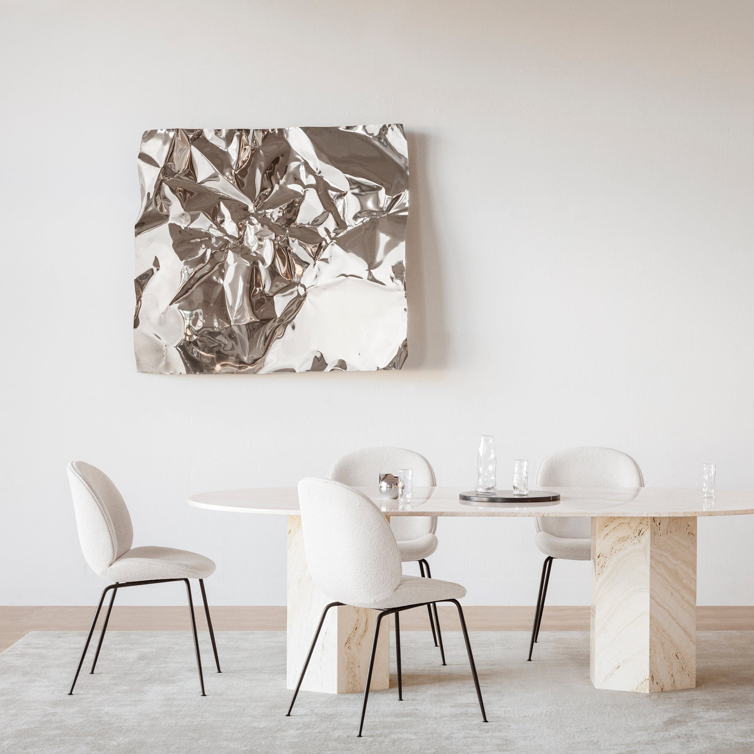 Gubi Furniture Beetle Dining Chair - Fully Upholstered, Conic Base