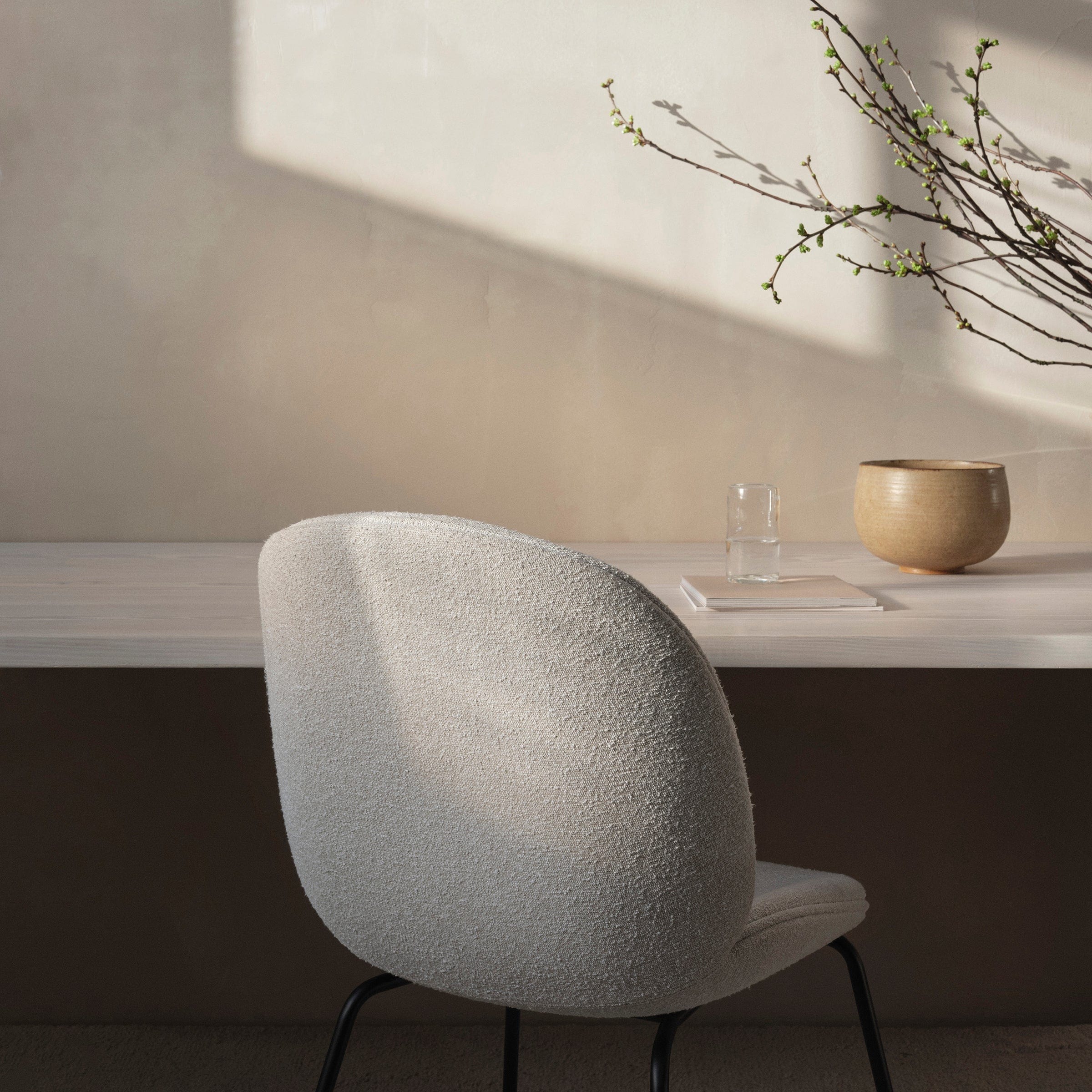 Gubi Furniture Beetle Dining Chair - Fully Upholstered, Conic Base