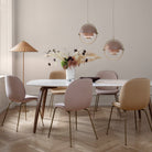 Gubi Furniture Beetle Dining Chair - Fully Upholstered, Conic Base