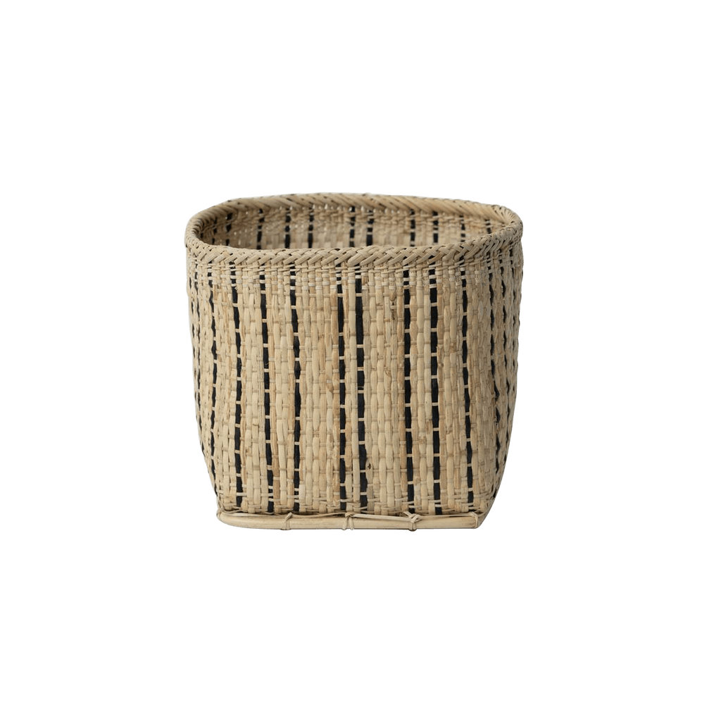 striped storage basket