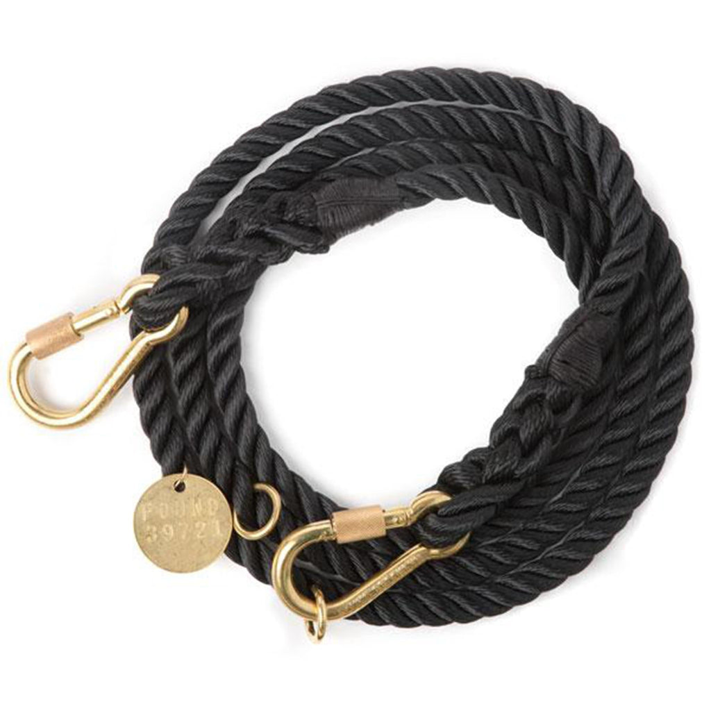 black rope leash