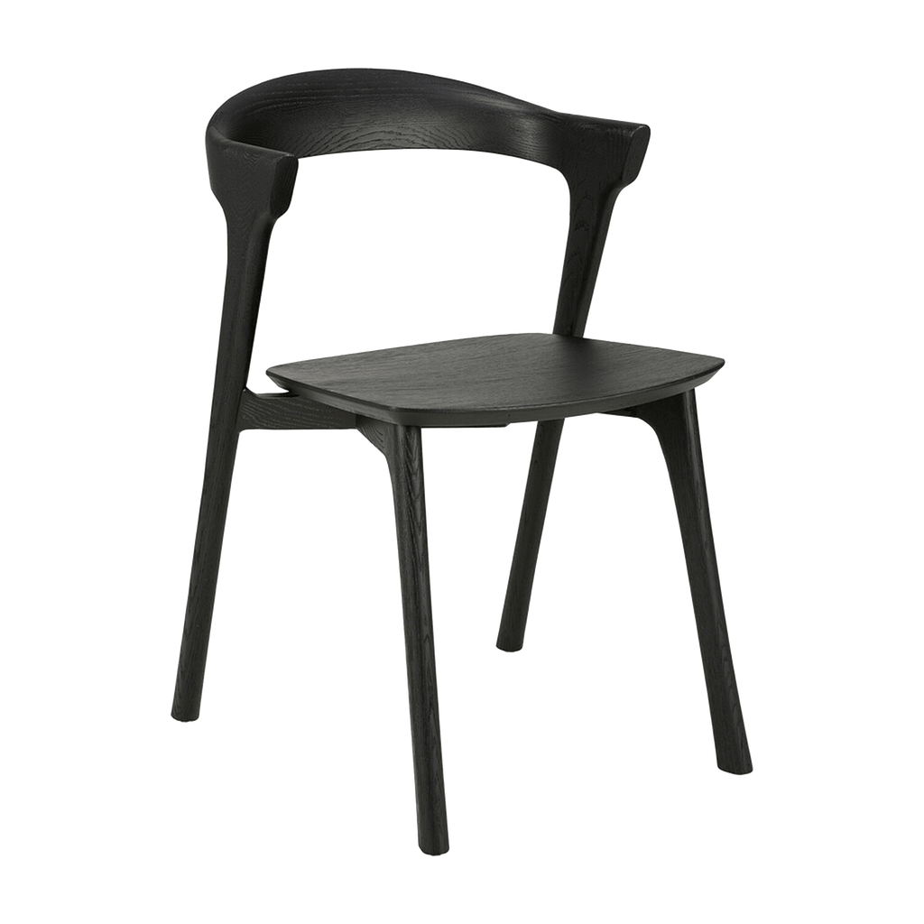 Ethnicraft Furniture Varnished Black Oak Bok Chair