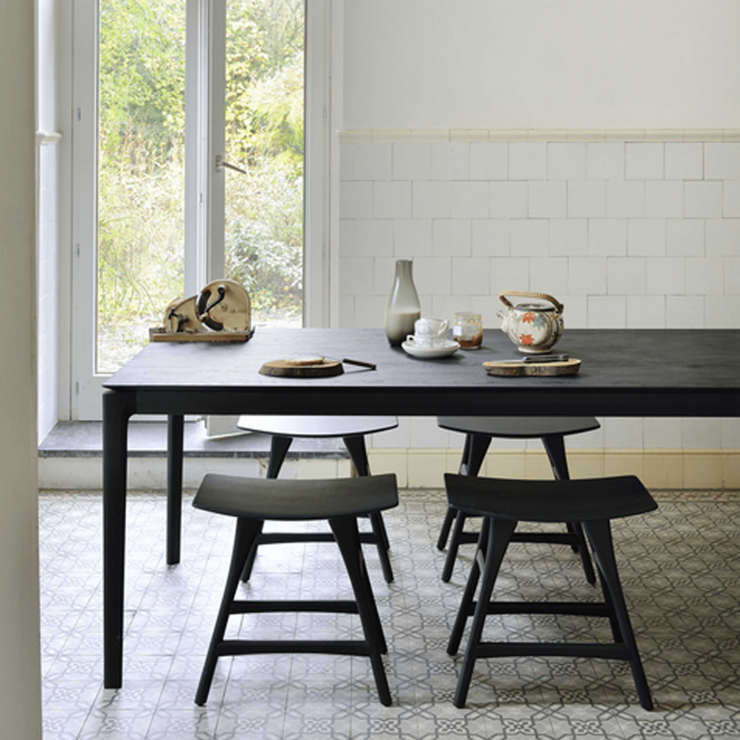 Bok Black Oak Dining Table