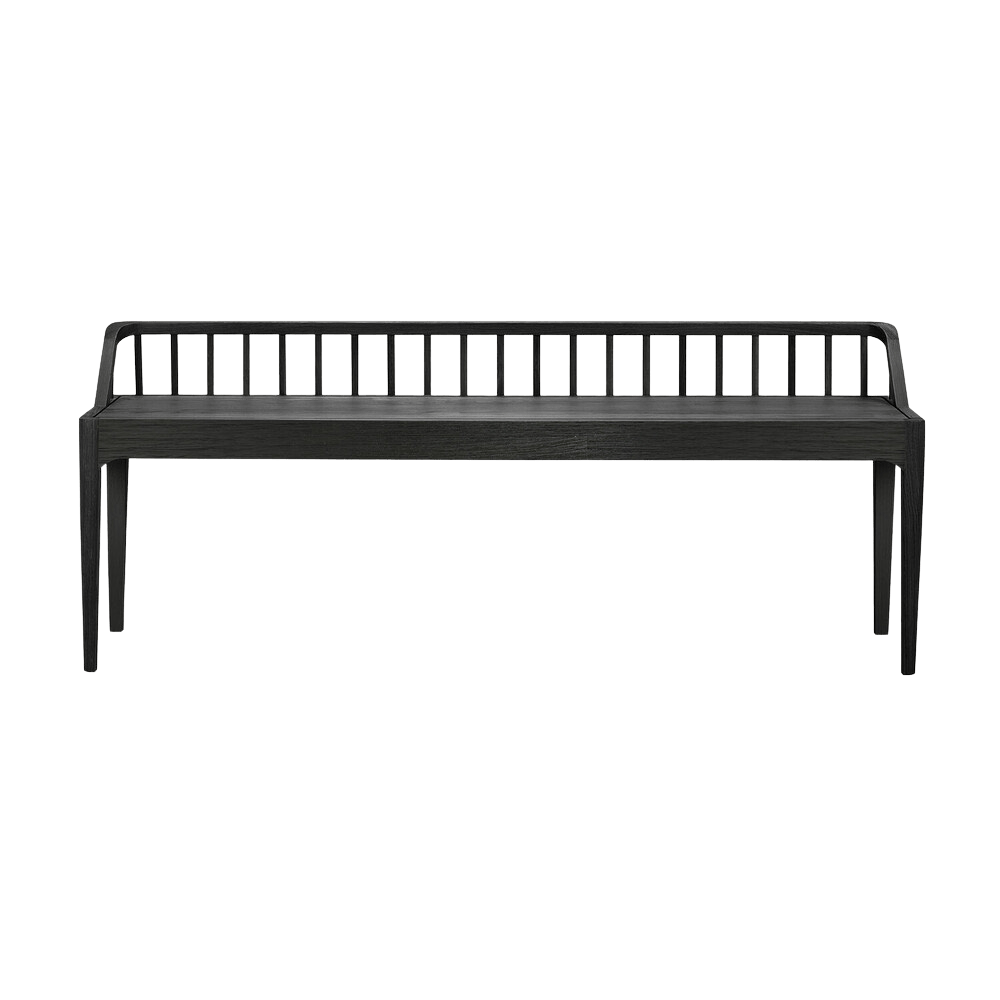 Ethnicraft Furniture Black Oak Spindle Bench