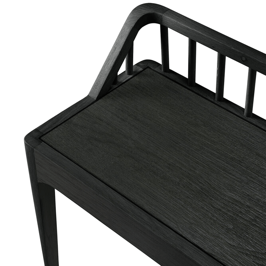 Ethnicraft Furniture Black Oak Spindle Bench