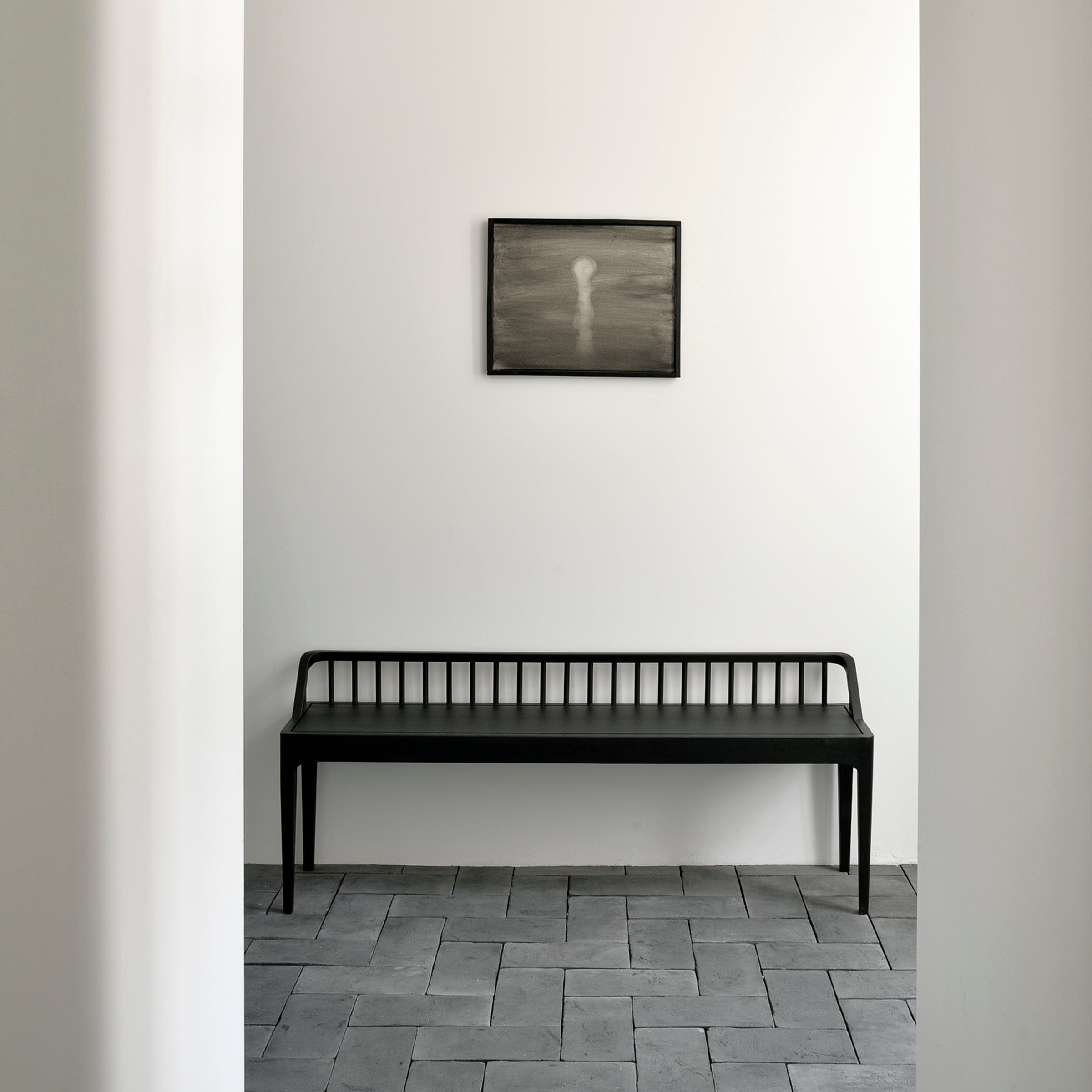 Ethnicraft Furniture Black Oak Spindle Bench