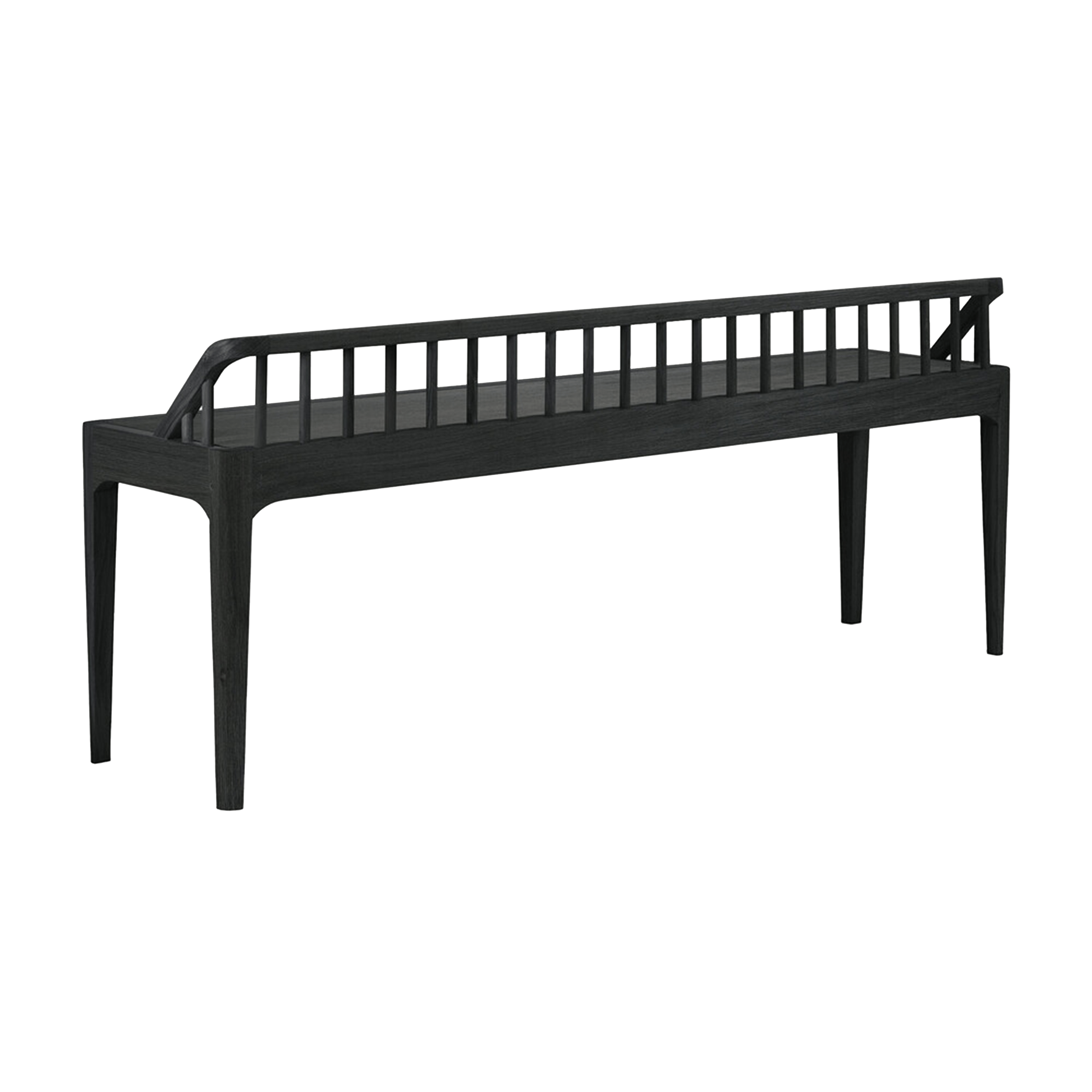 Ethnicraft Furniture Black Oak Spindle Bench