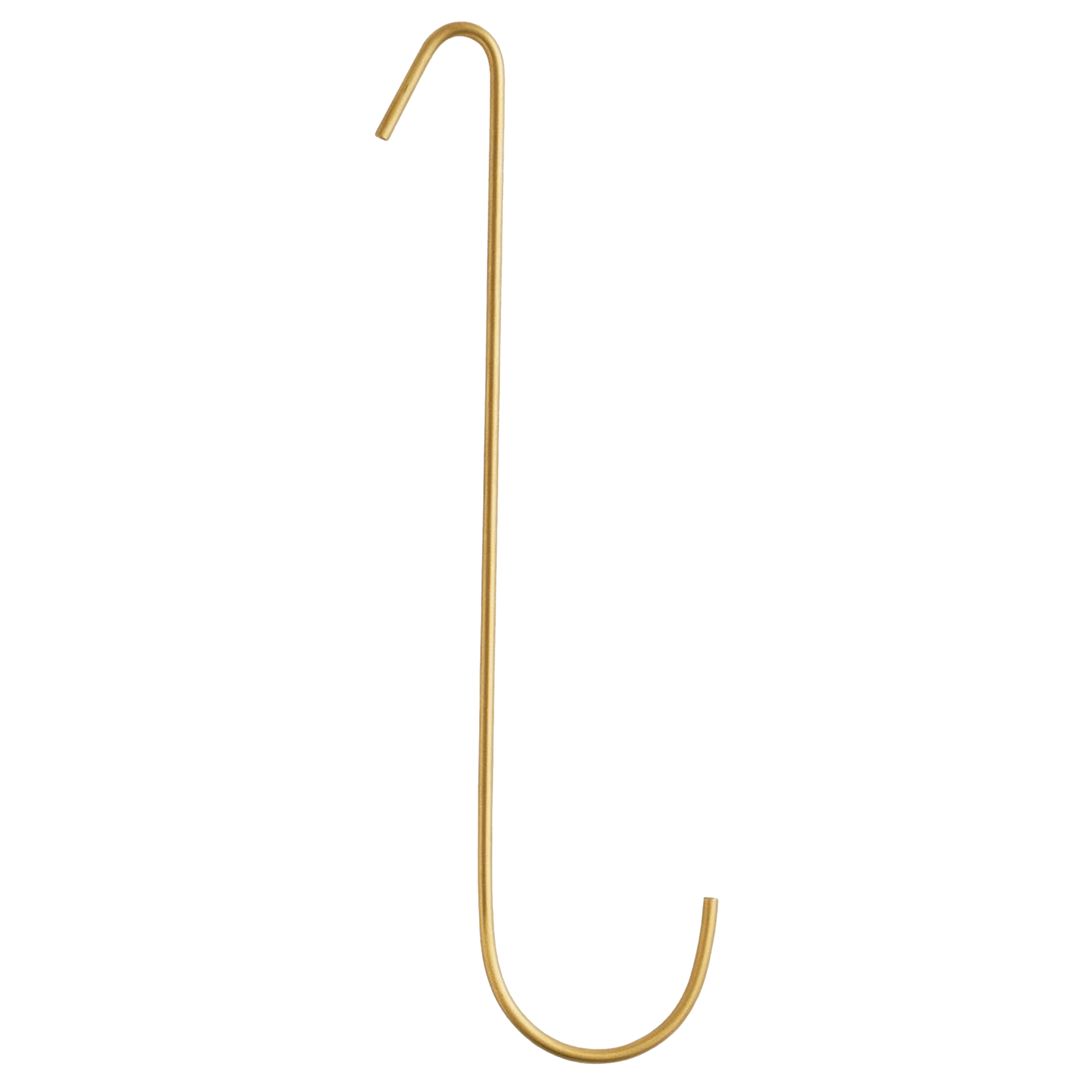 Fog Linen Work Hardware Brass J Hooks, Long