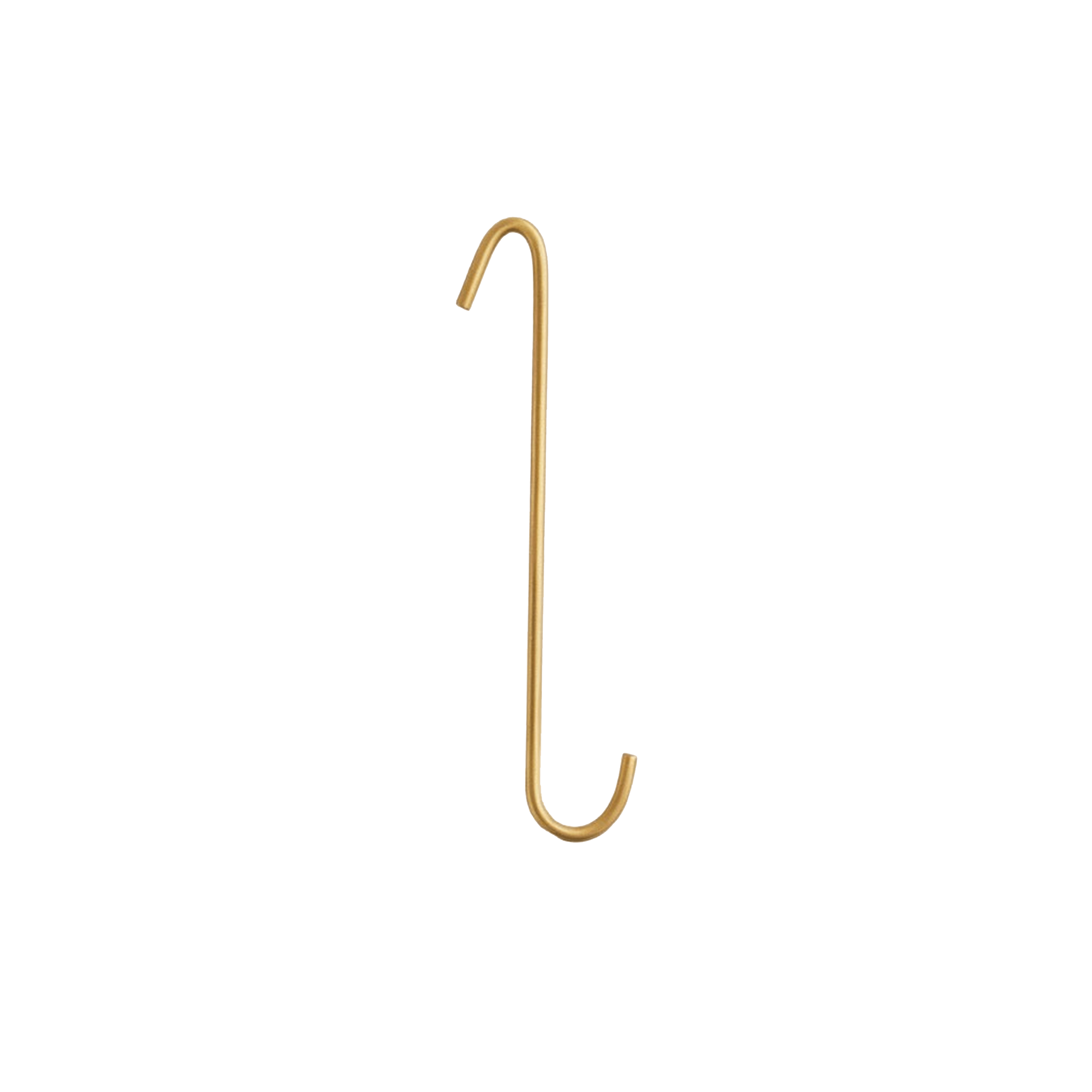 Fog Linen Work Hardware Brass J Hooks, Long