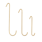 Fog Linen Work Hardware Brass J Hooks, Long