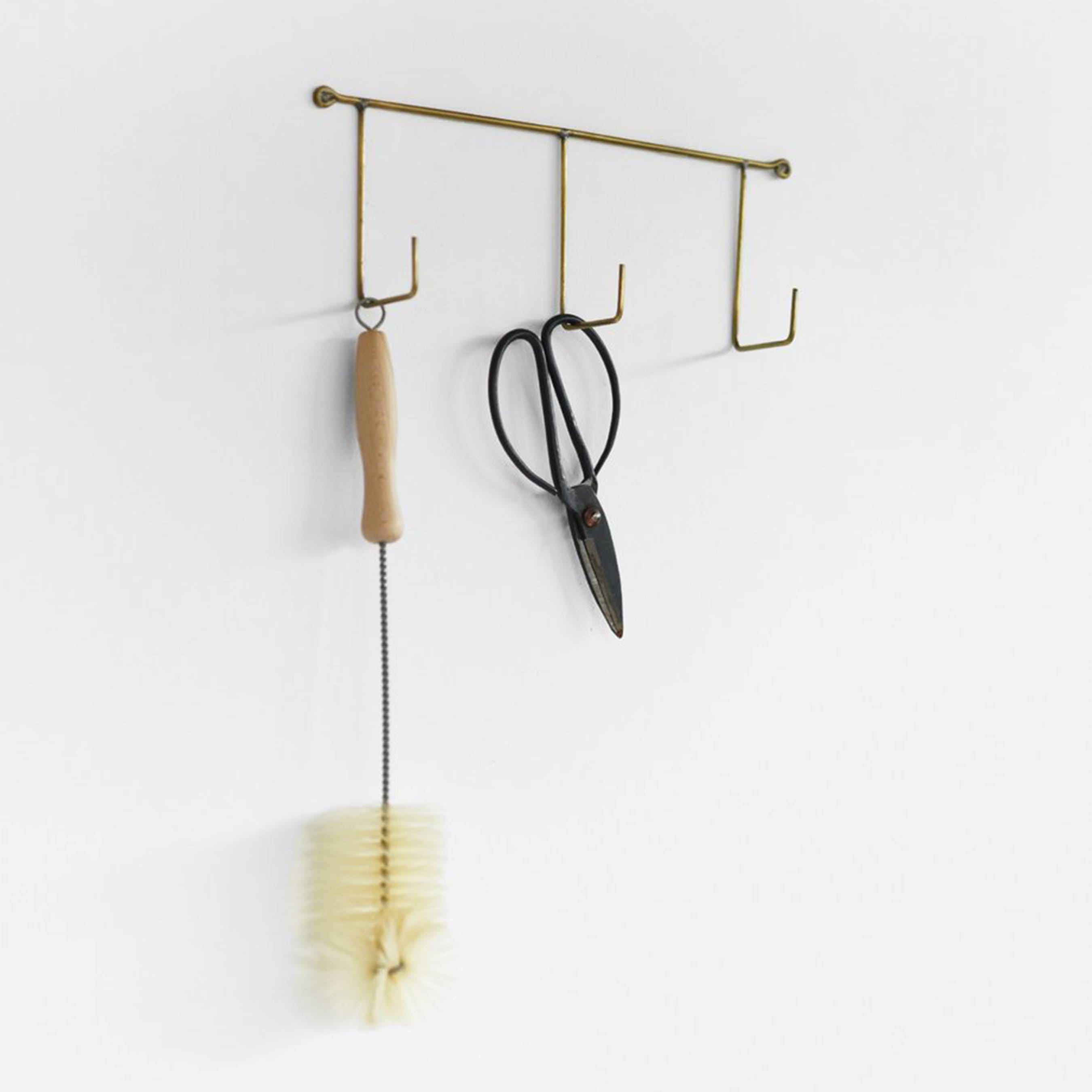 Fog Linen Work Hardware Brass Triple Hook