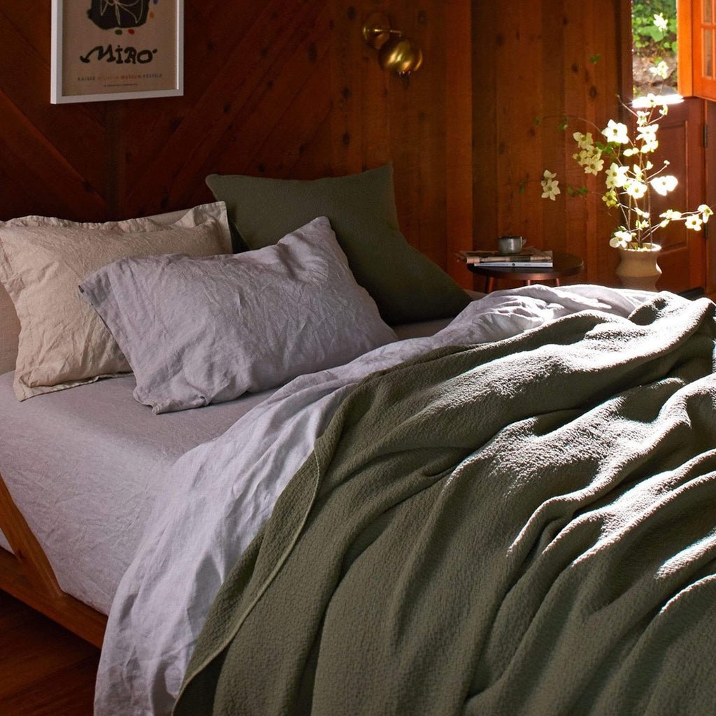 Coyuchi Bedding Cascade Organic Matelasse Blanket