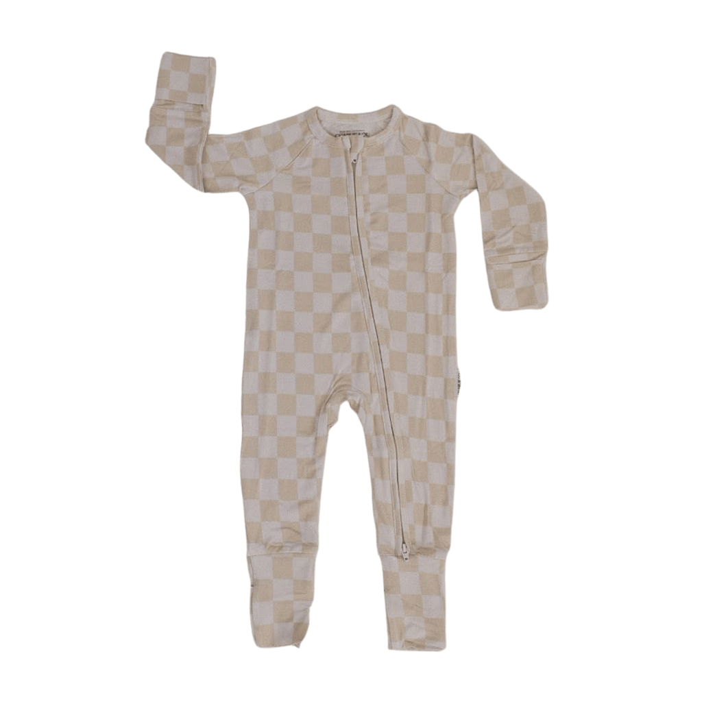 Charlie Lou Baby Child Checkered Bamboo Rompee