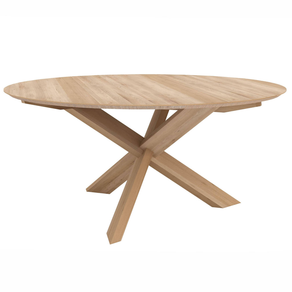 circle wood dining table