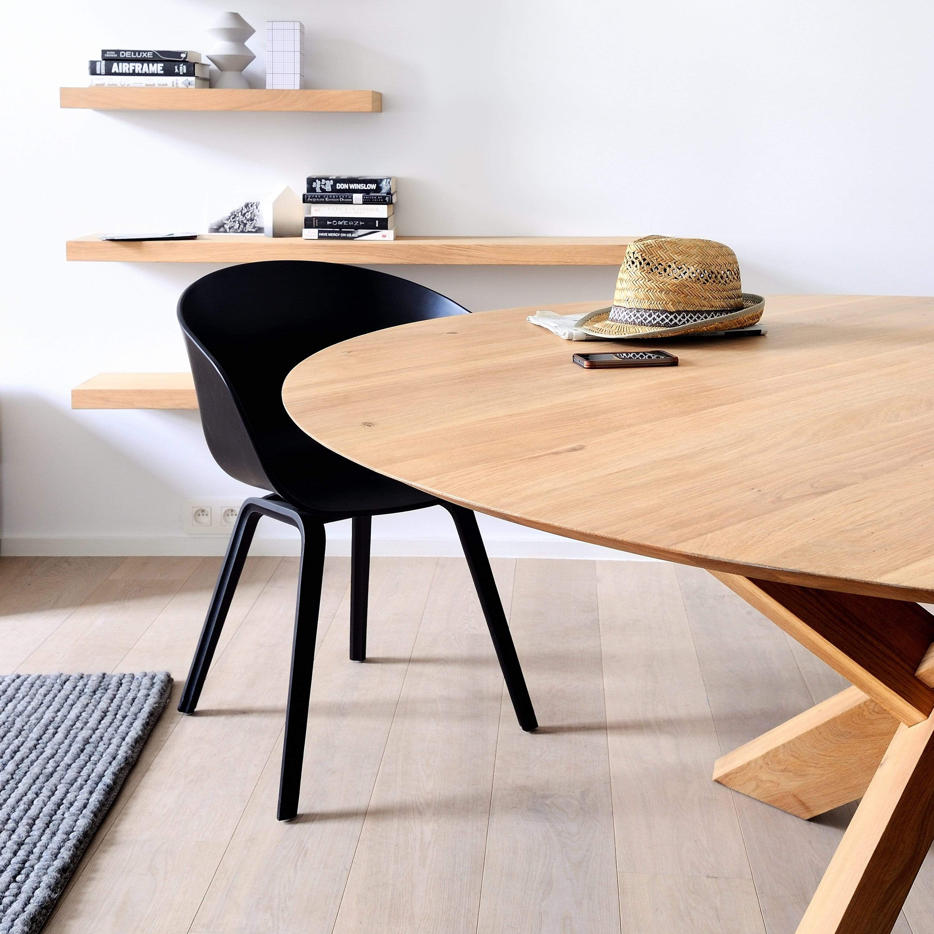 circle wood dining table
