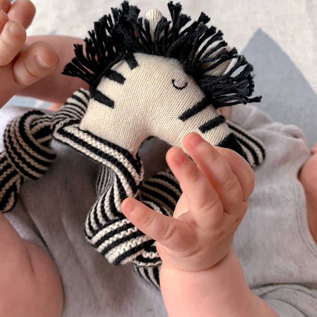Sophie Home Ltd Cotton Knit Baby Comforter Cuddle Cloth - Zebra