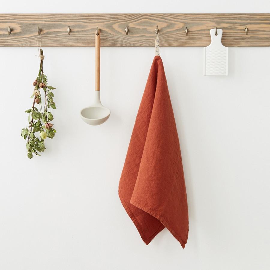 Linen Tea Towel  Brown Stripe - The Phoenix