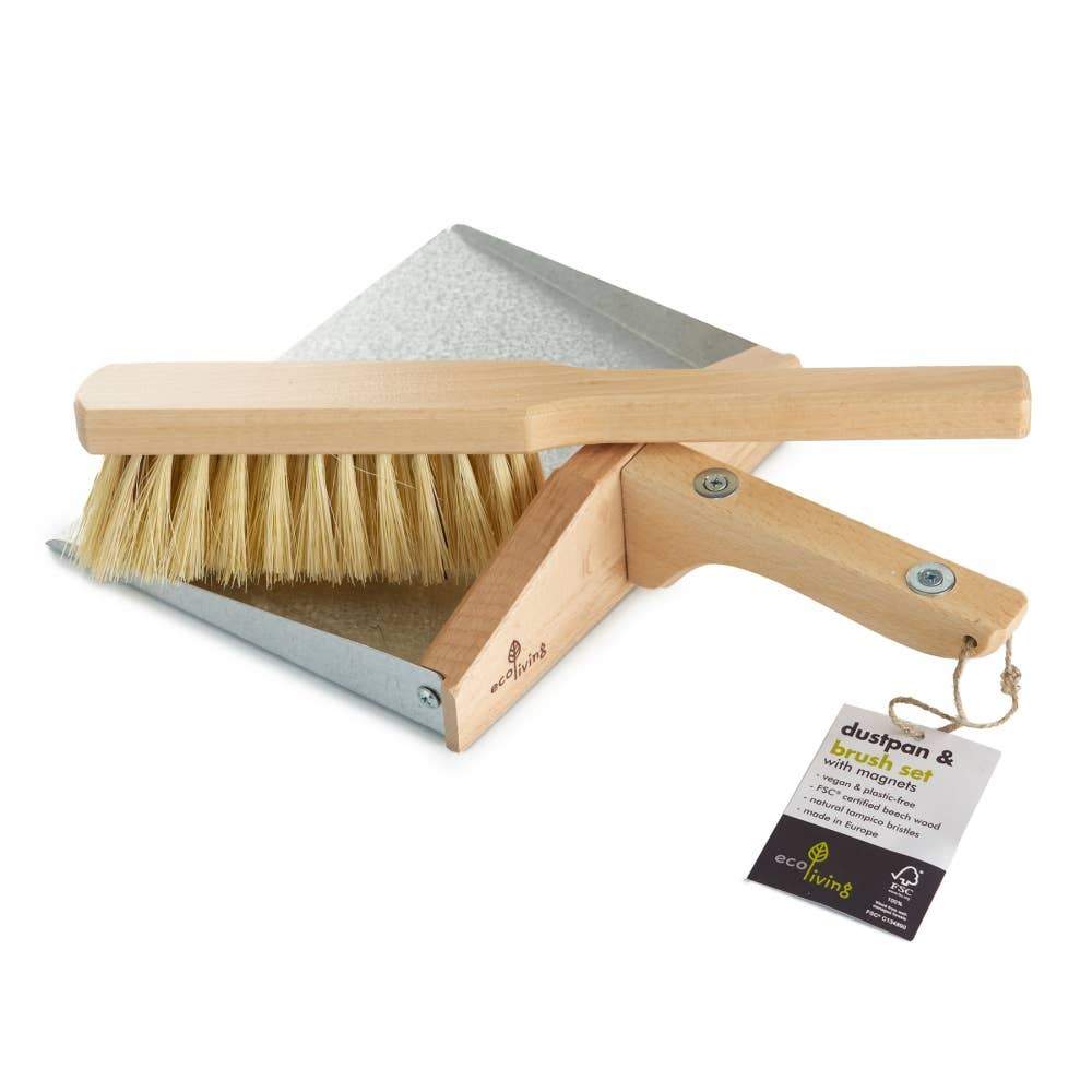 ecoLiving Dustpan and Brush Set - with Magnets