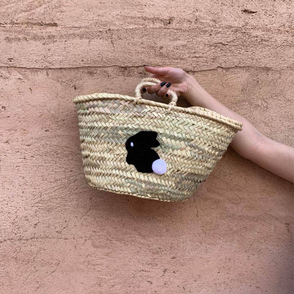 Marrakech shop design Bunny Tail Easter Straw Bag