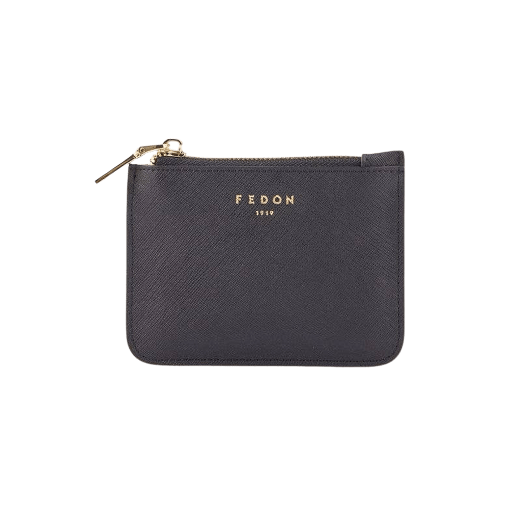 Fedon 1919 Black Emily Leather Keychain Wallet
