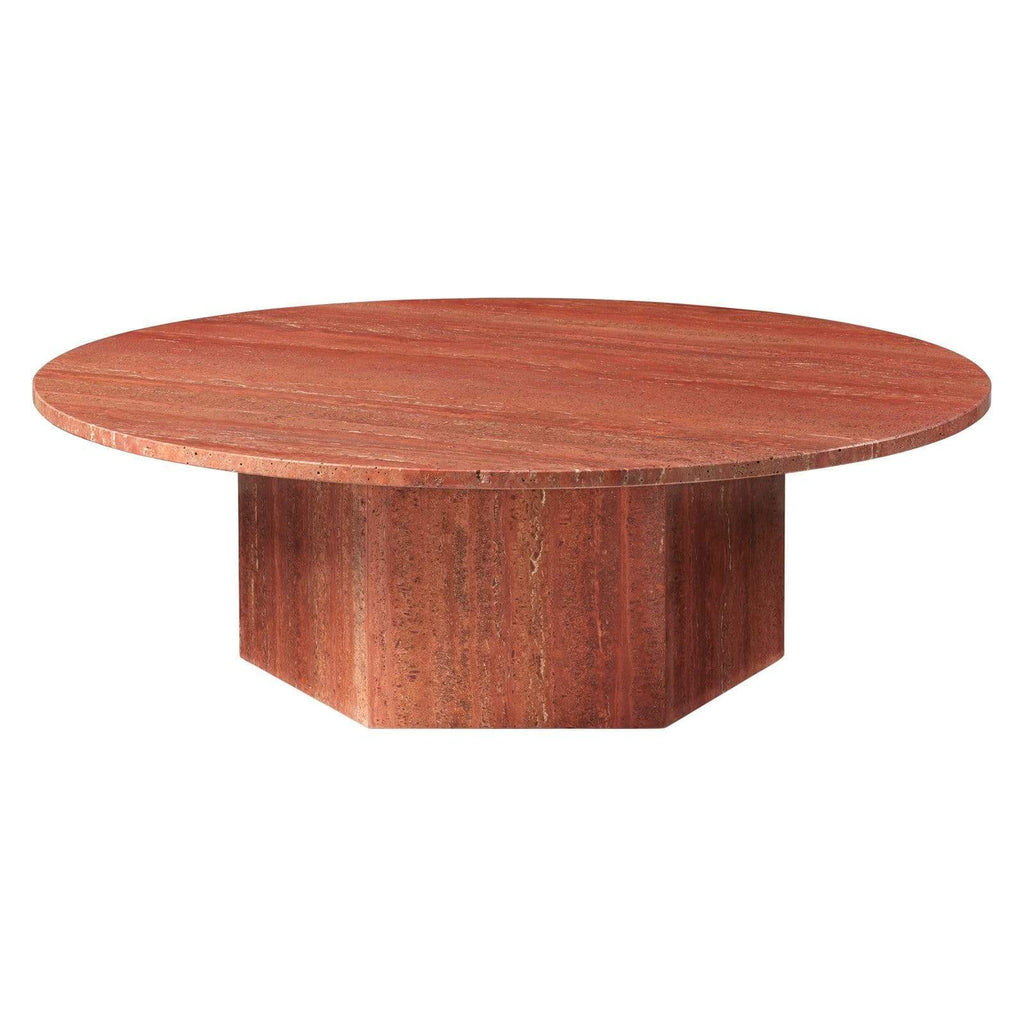 Gubi Furniture Burnt Red Travertine Epic Coffee Table, Large