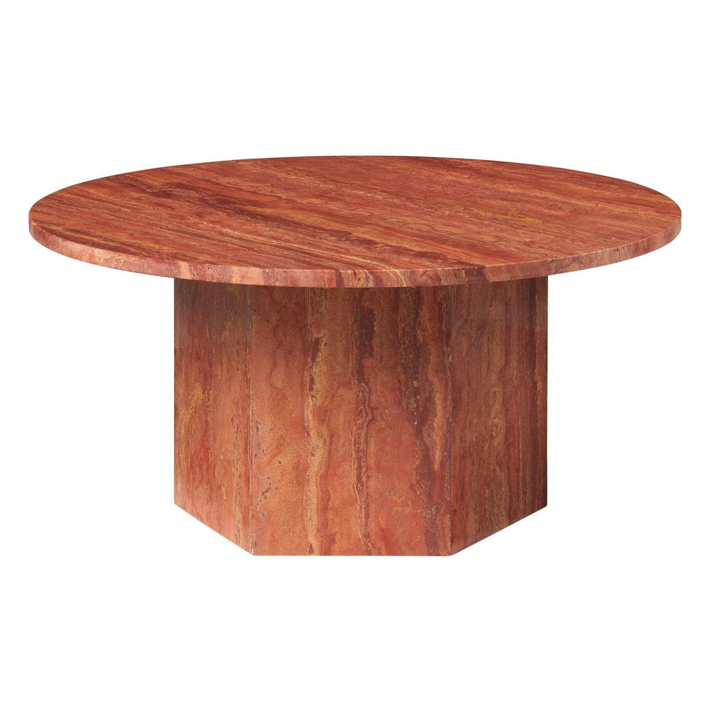 Gubi Furniture Burnt Red Travertine Epic Coffee Table, Medium