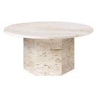 Gubi Furniture Neutral White Travertine Epic Coffee Table, Medium