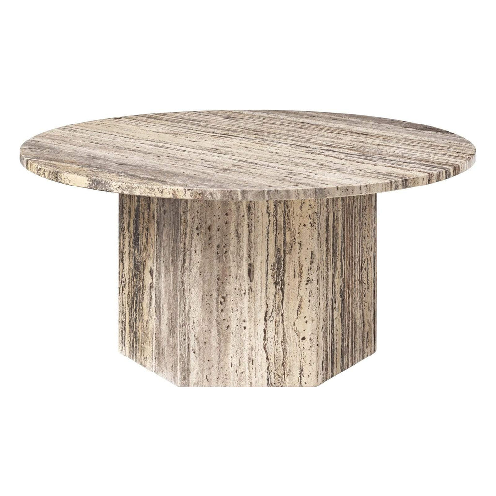 Gubi Furniture Vibrant Grey Travertine Epic Coffee Table, Medium