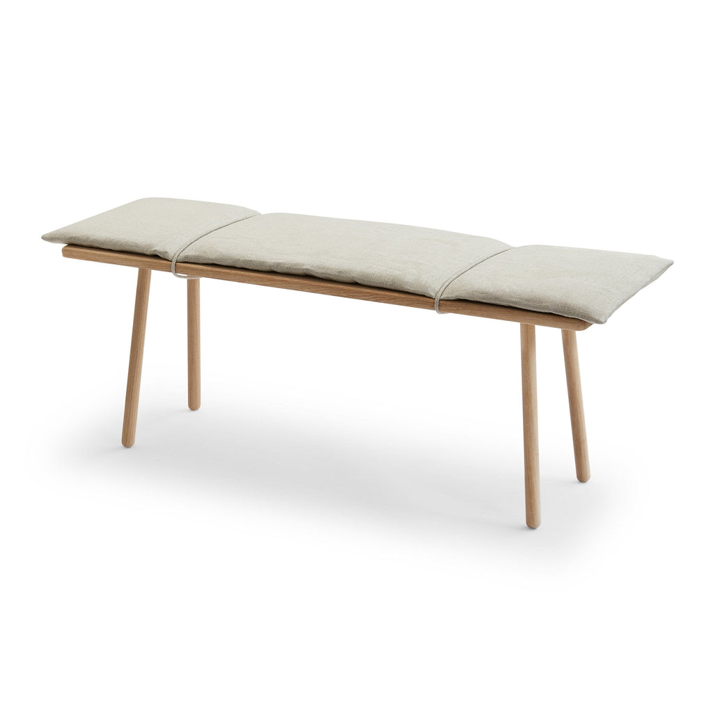 Skagerak Design Furniture Unfinished Oak with Linen Cushion Georg Bench