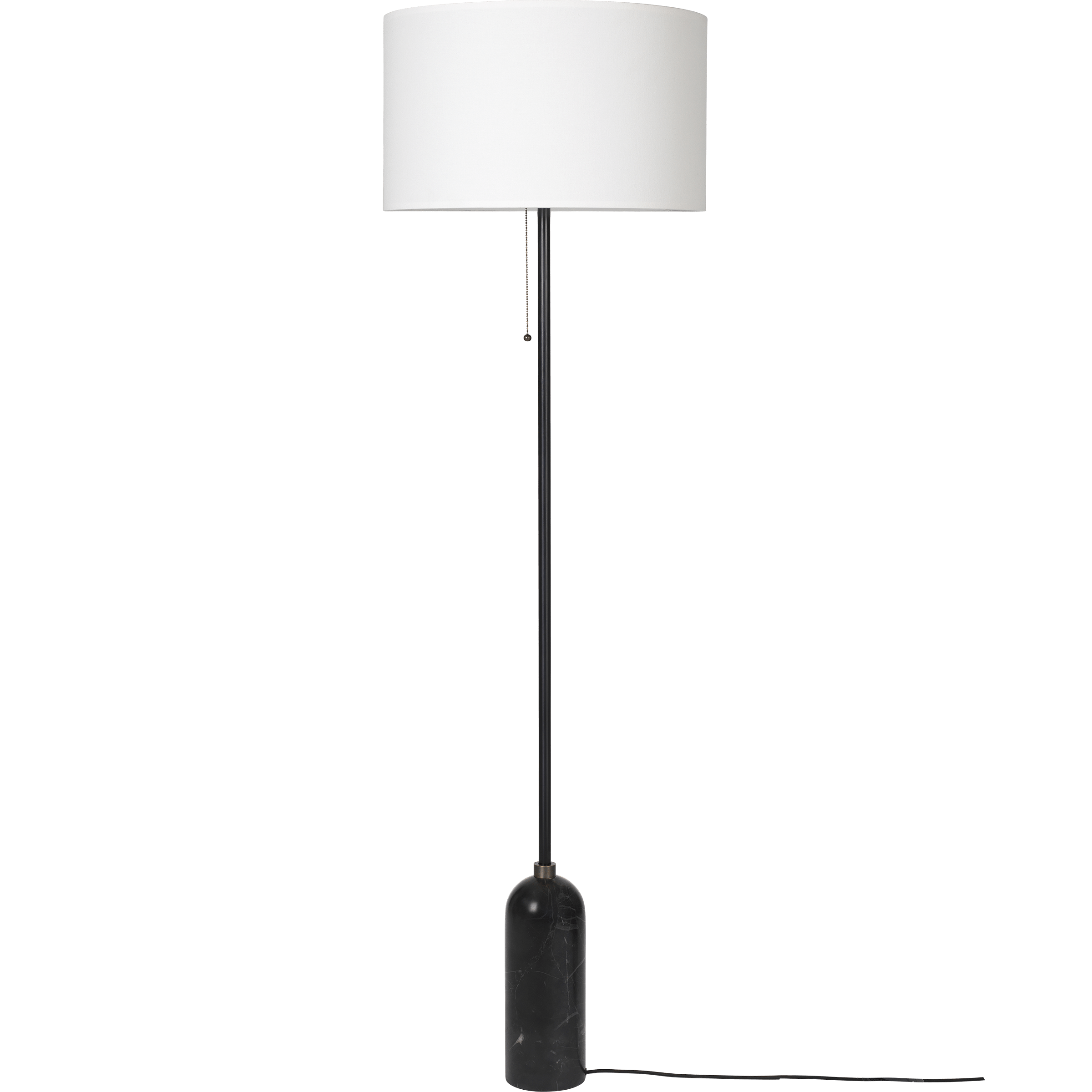 Gubi Lighting Black Marble / White Gravity Floor Lamp