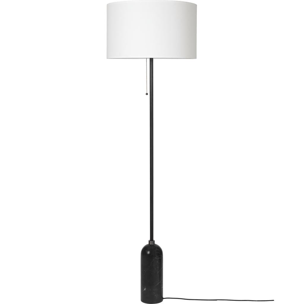 Gubi Lighting Black Marble / White Gravity Floor Lamp