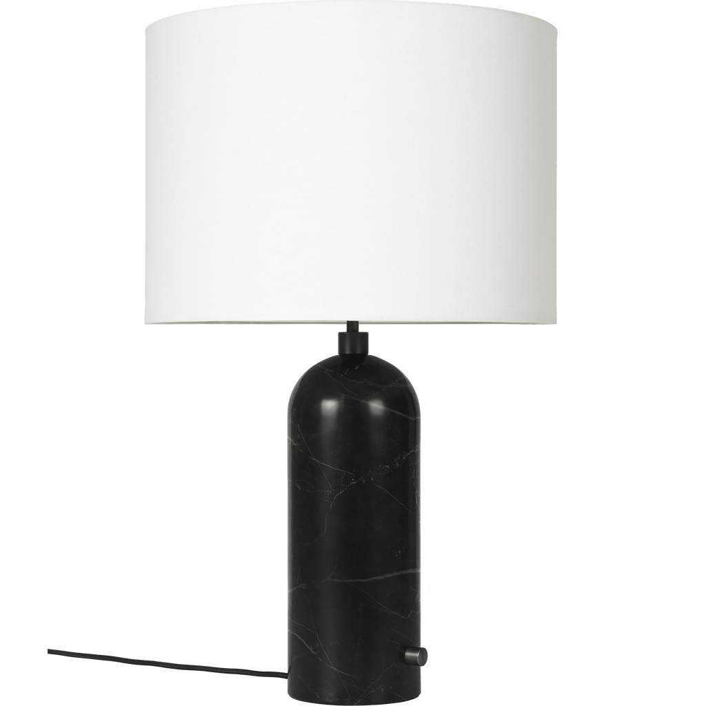 Gubi Lighting Black Marble / White Gravity Table Lamp, Large