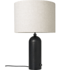 Gubi Lighting Blackened Steel / Canvas Gravity Table Lamp, Large