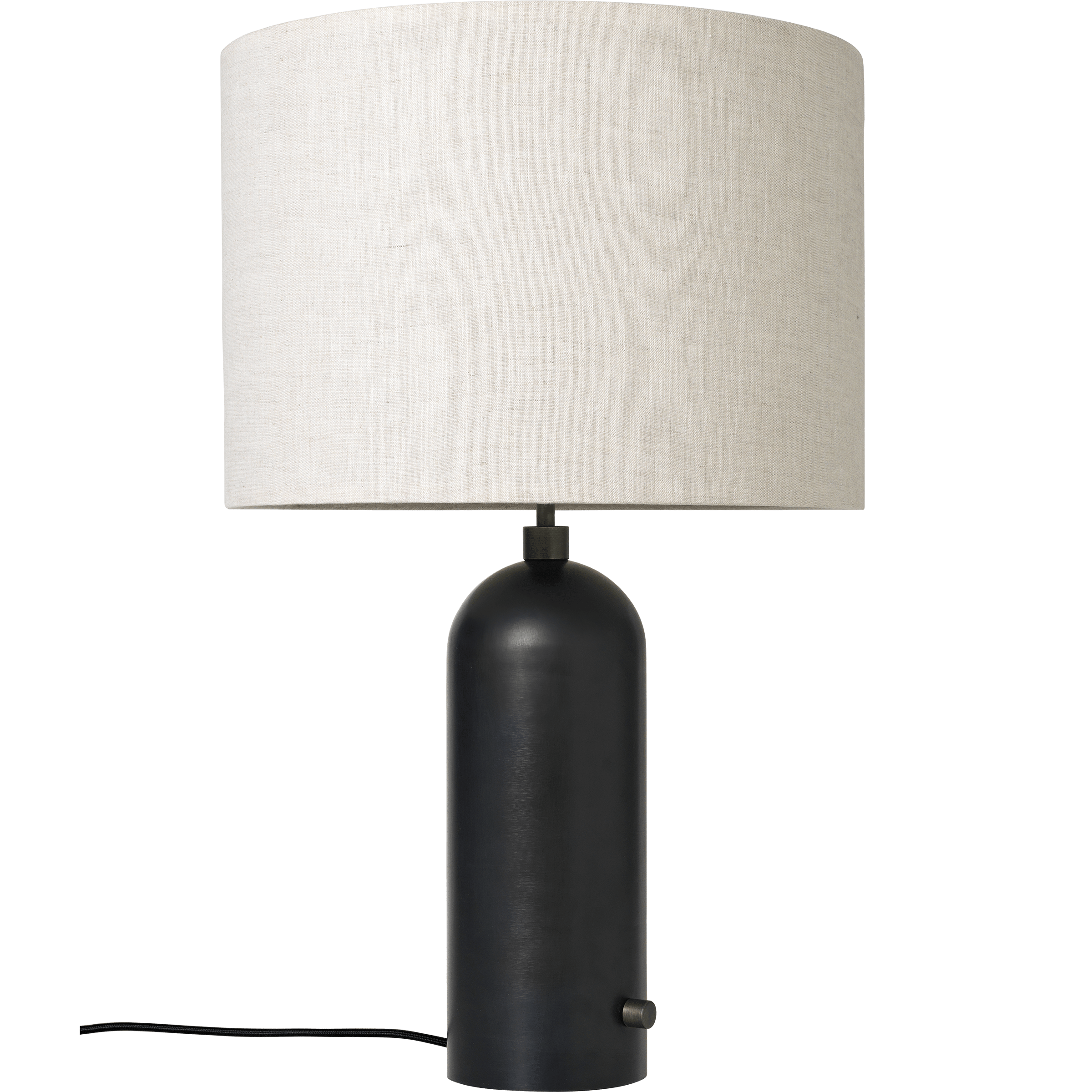 Gubi Lighting Blackened Steel / Canvas Gravity Table Lamp, Large