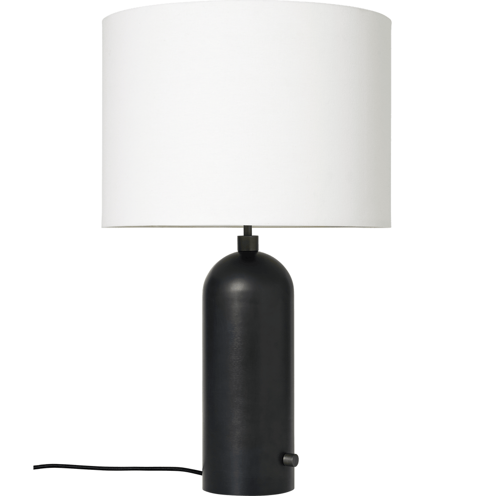 Gubi Lighting Blackened Steel / White Gravity Table Lamp, Large