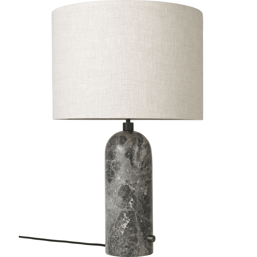 Gubi Lighting Grey Marble / Canvas Gravity Table Lamp, Large