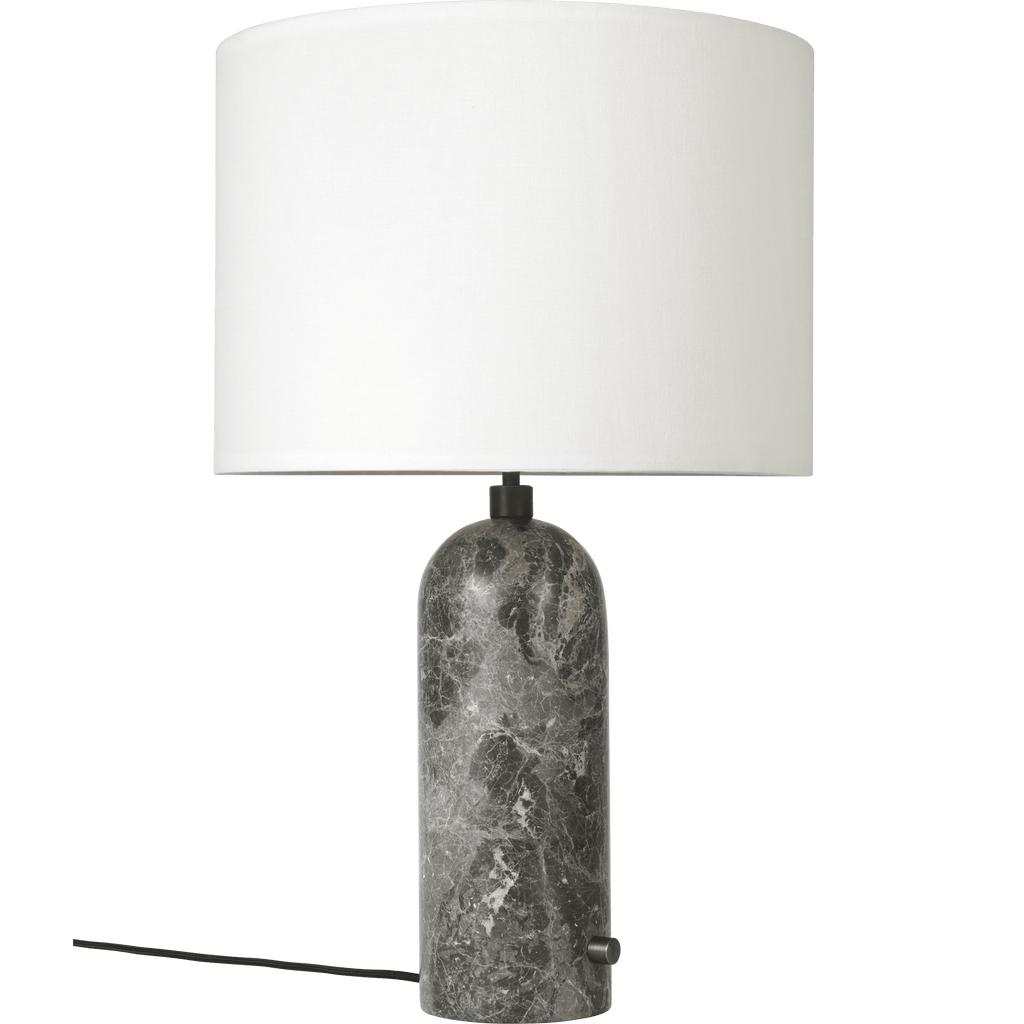 Gubi Lighting Grey Marble / White Gravity Table Lamp, Large