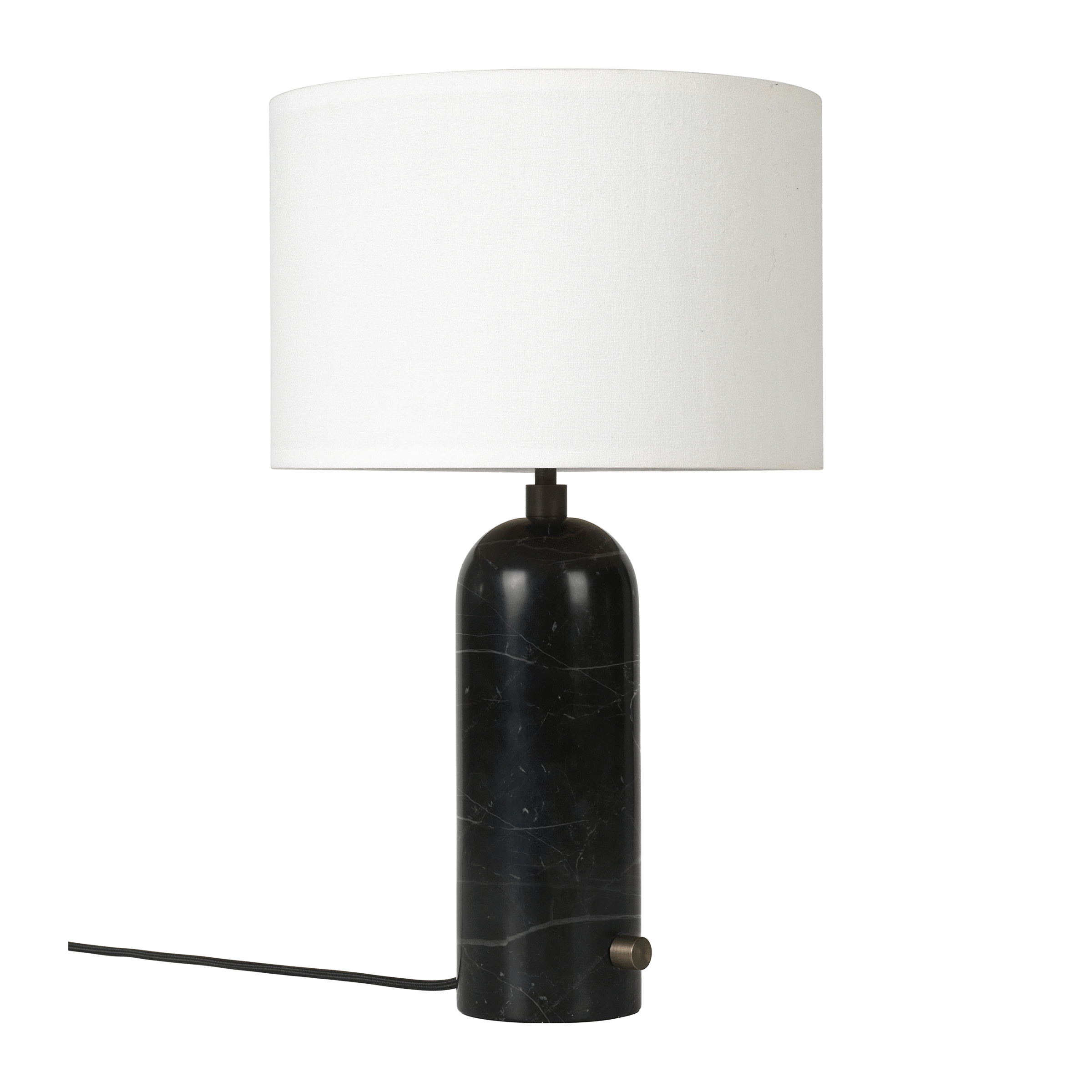 Gubi Lighting Black Marble / White Gravity Table Lamp, Small