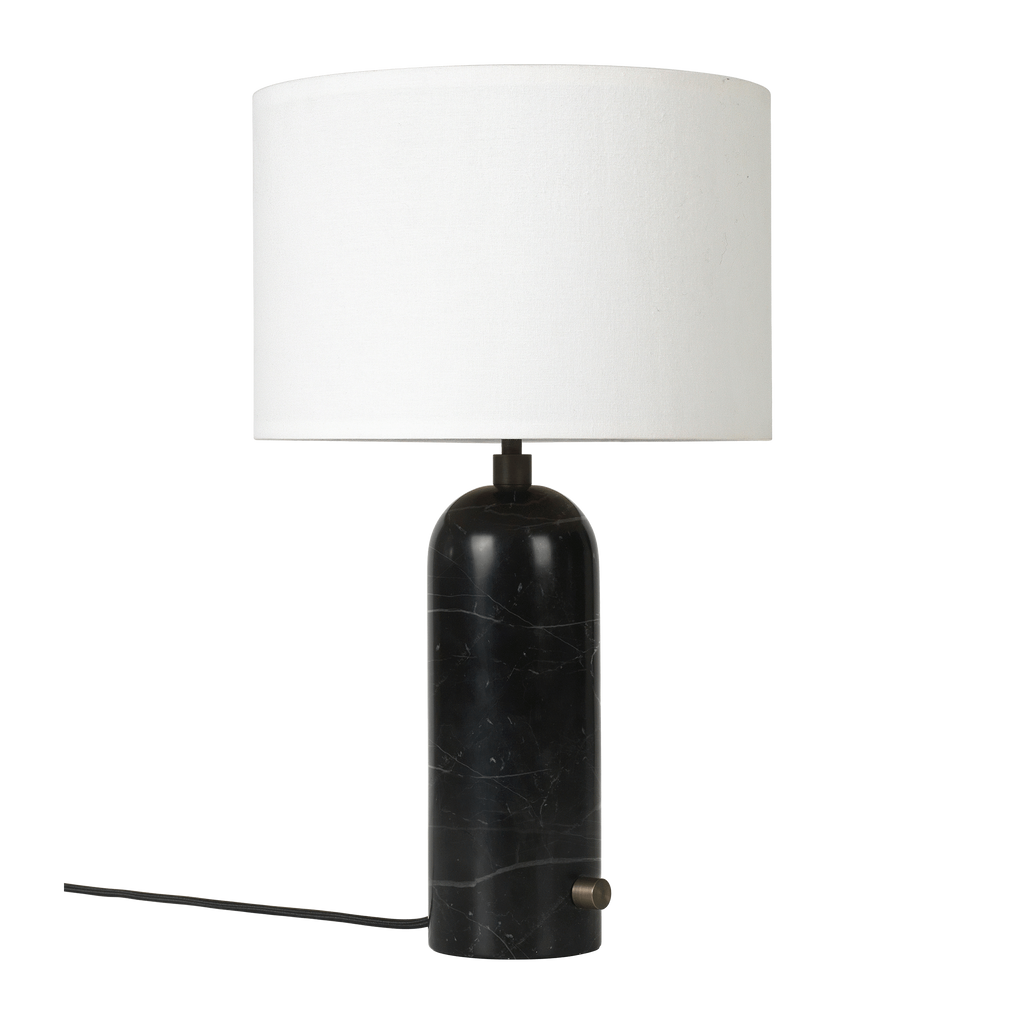 Gubi Lighting Black Marble / White Gravity Table Lamp, Small