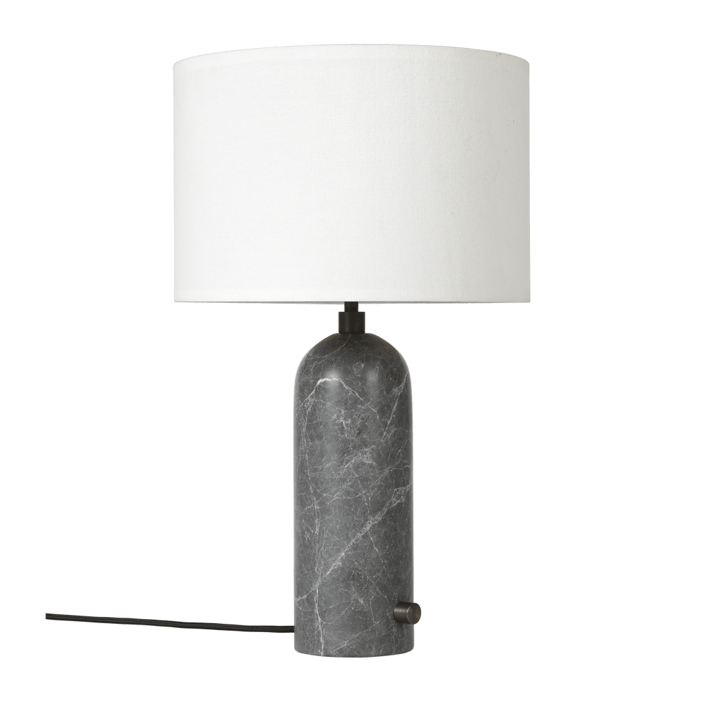 Gubi Lighting Grey Marble / White Gravity Table Lamp, Small