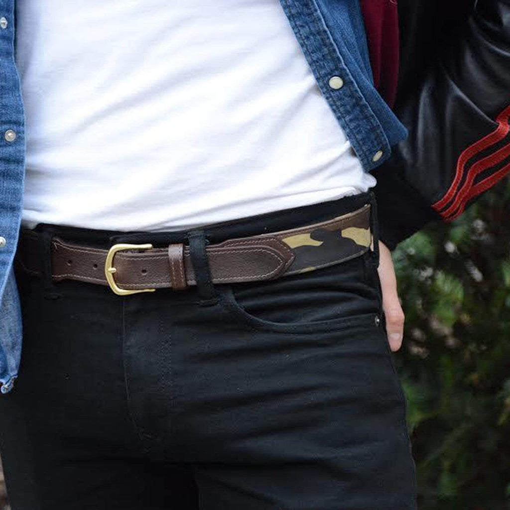 camo leather belt